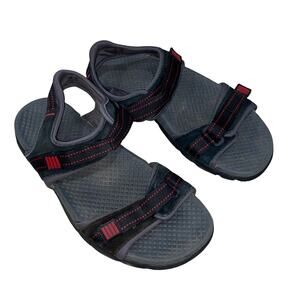 Lands' End Men's Sport Sandals Black with Red Accents